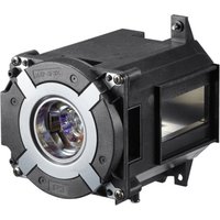 Black BTI projector lamp with silver circular lens housing, compatible with NEC PA653U and similar models.