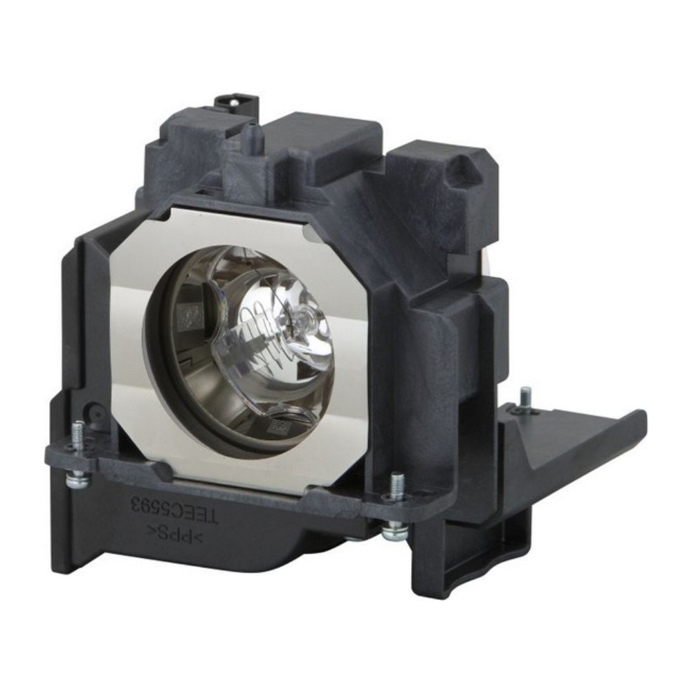 BTI projector lamp featuring a black plastic housing, metallic reflective surface, and a clear bulb, designed for Panasonic PT-EW540, PT-EW540U, PT-EW640U, and PT-EW730 models.