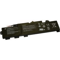 Black BTI replacement battery for HP Elitebook, rectangular shape with white text and certification symbols.