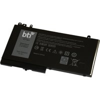 Black BTI replacement laptop battery for Latitude E5270 E5470 E5570 with white text and certification symbols.