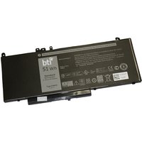 Black BTI laptop battery for Latitude E5450 E5550, labeled 51Whr, with text and symbols on the surface.