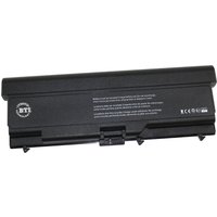Black BTI replacement battery for Lenovo Thinkpad T410/20/30, rectangular with white text and certification symbols.