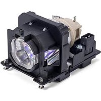 BTI replacement lamp for NEC MC342X, black casing, clear bulb, reflective interior, and mounting brackets.