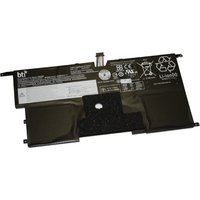 Black BTI 4-cell laptop battery for Lenovo Thinkpad X1 Carbon G3 with white label and connector cable.