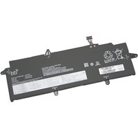 Black BTI 41Wh 3-cell battery for Lenovo Thinkpad X13 G2 with white labels and connector cable.