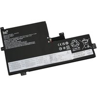Black BTI 42Wh 3-cell battery for Lenovo Chromebook with white text and recycling symbols on the surface.