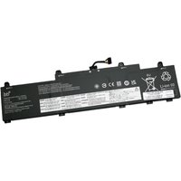 Black BTI 57Wh 3-cell battery for Lenovo Thinkpad L14 G3, rectangular with printed specifications and connector cable.