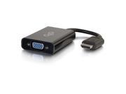 Black HDMI® male to single link DVI-D™ female adapter converter dongle with a short cable, featuring a compact design and sturdy plastic casing.