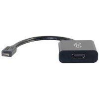 Black C2G USB 3.1 USB-C to HDMI adapter with short cable and HDMI port on rectangular end.