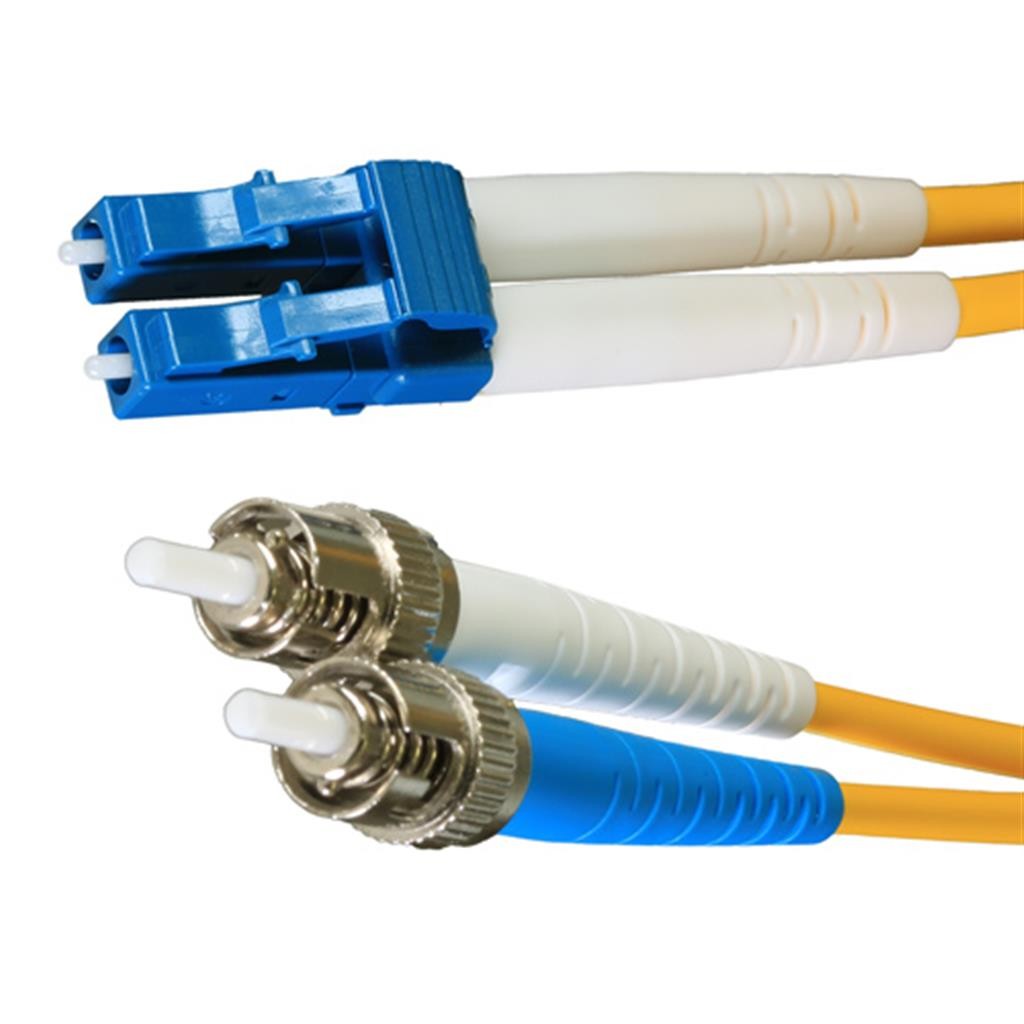 Cablenet 0.5m OS2 9/125 LC-ST Duplex Yellow LSOH Fibre Patch Lead - image 2
