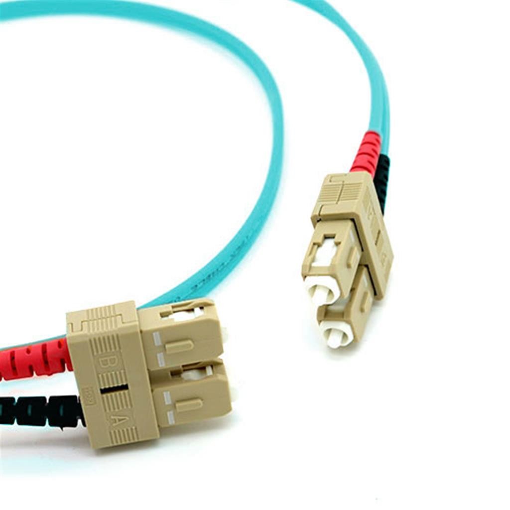 Cablenet 10m OM3 50/125 SC-SC Duplex Aqua LSOH Fibre Patch Lead - image 3