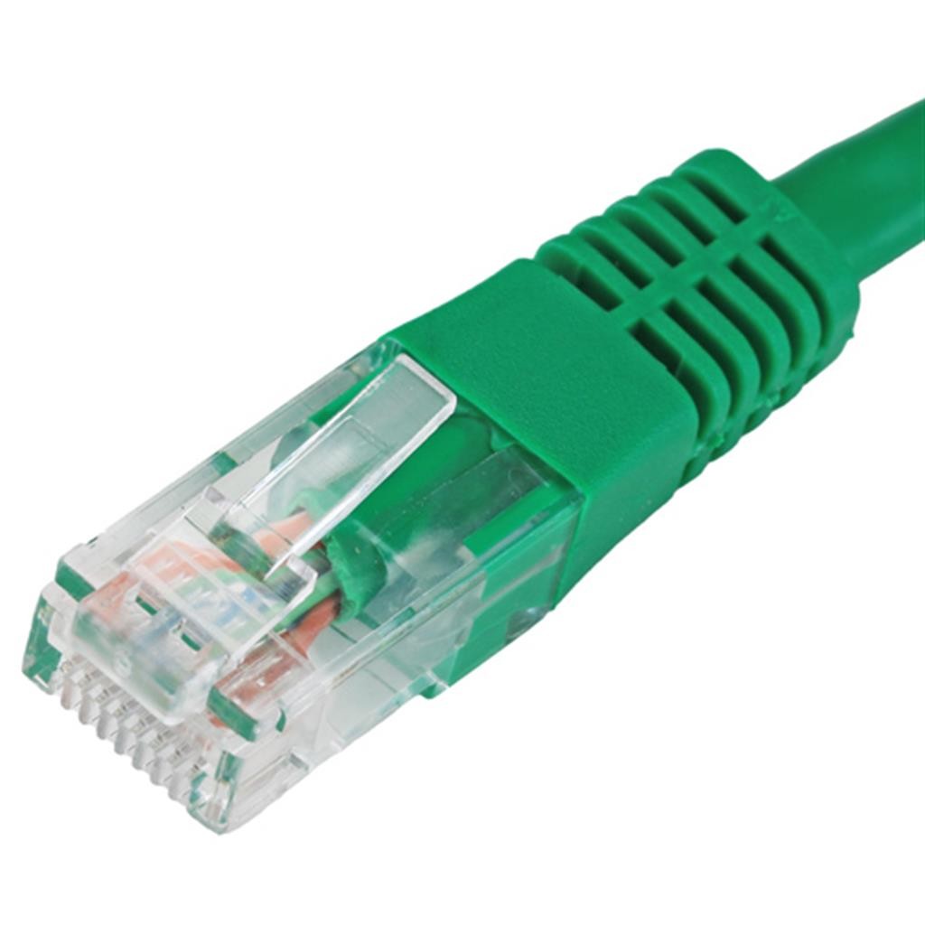 Cablenet 15m Cat6 RJ45 Green U/UTP PVC 24AWG Flush Moulded Booted Patc - image 3