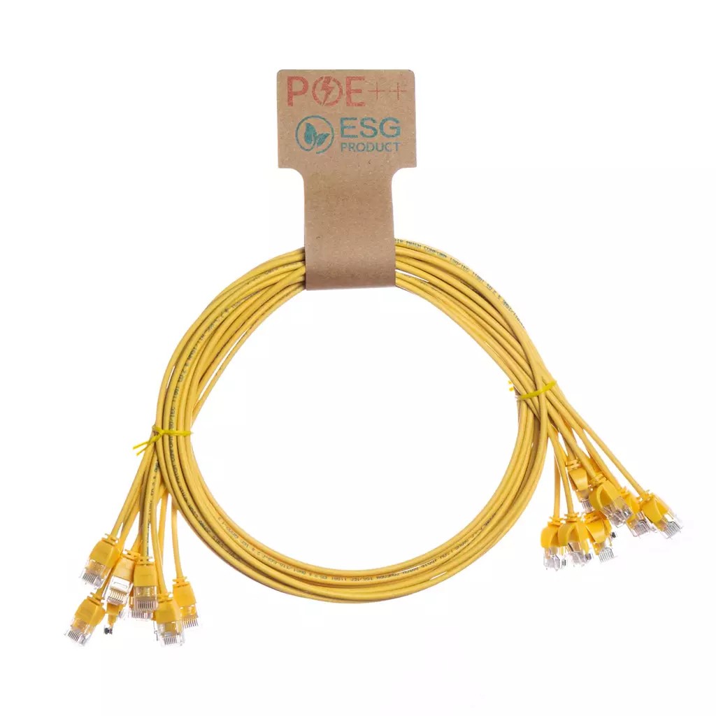 Cablenet 1m Cat6 RJ45 Yellow U/UTP LSOH 30AWG Slim Snagless Booted Pat - image 2