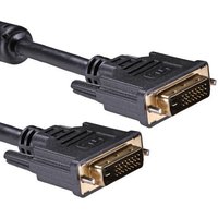 Black Cablenet 1m DVI-D 24+1 Dual Link cable with gold male connectors and PVC coating.