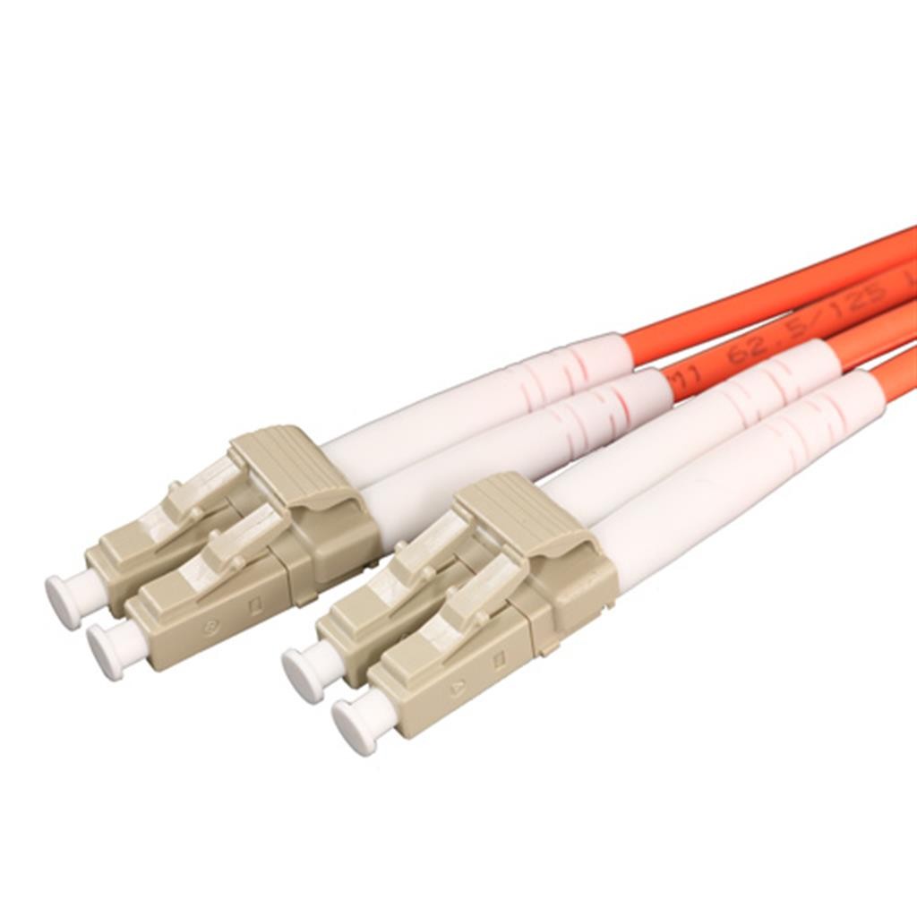 Cablenet 1m OM1 62.5/125 LC-LC Duplex Orange LSOH Fibre Patch Lead - image 2