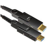Black Cablenet 20m detachable AOC HDMI cable with gold-plated connectors and textured grip.