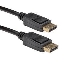 Black Cablenet 2m DisplayPort 1.4 cable with gold-plated connectors, supports 8K@60Hz and 4K@120Hz.