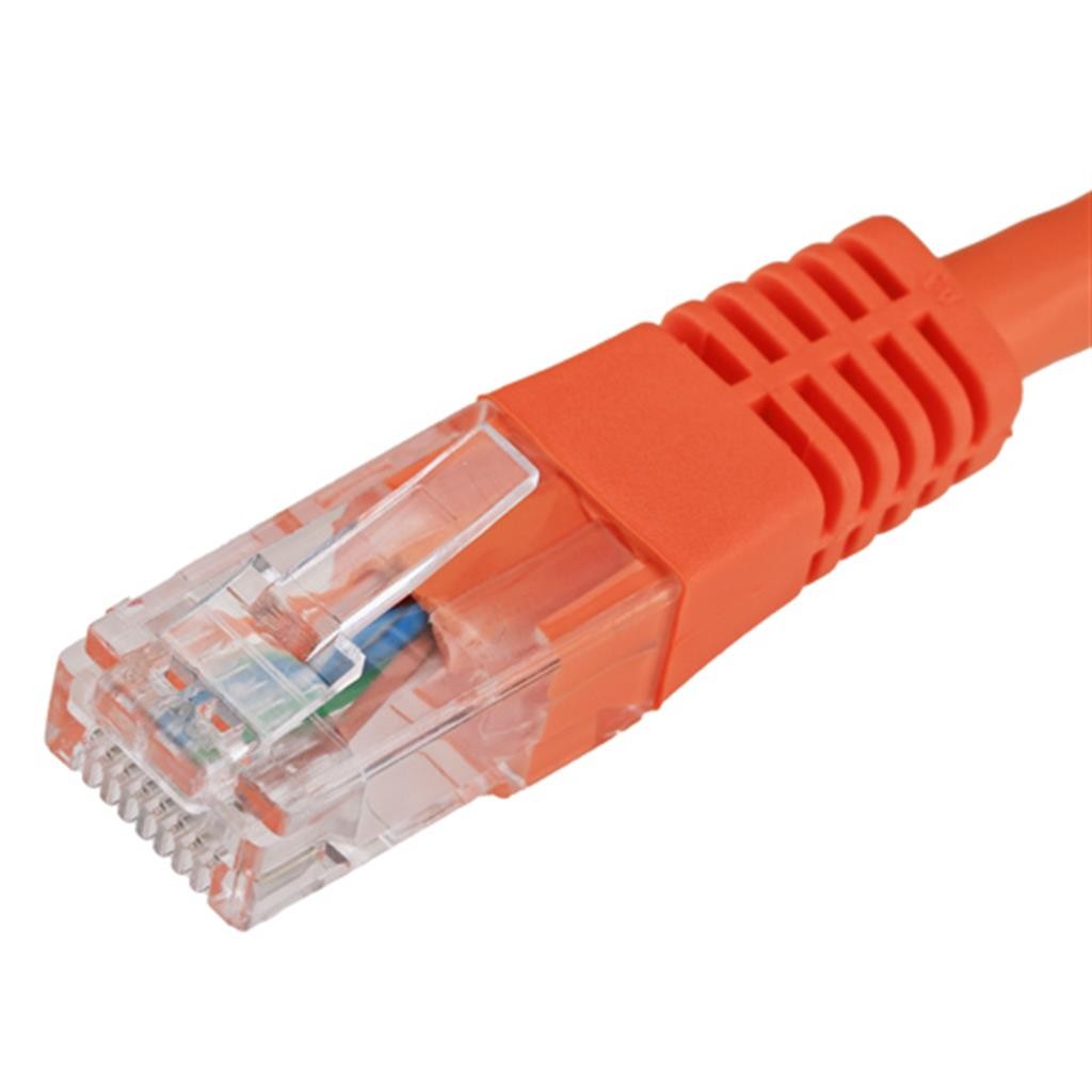 Cablenet 30m Cat6 RJ45 Orange U/UTP PVC 24AWG Flush Moulded Booted Pat - image 3