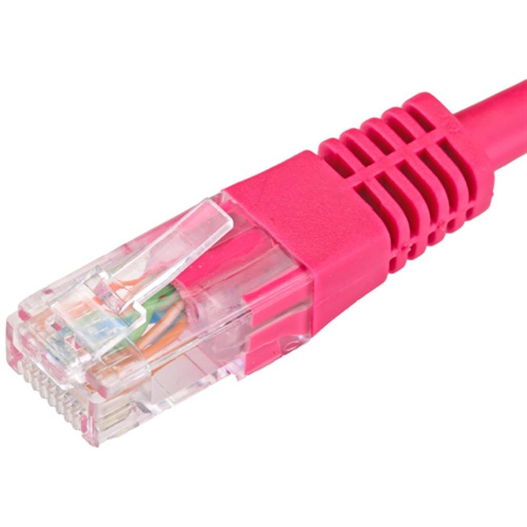 Cablenet 30m Cat6 RJ45 Pink U/UTP PVC 24AWG Flush Moulded Booted Patch - image 3