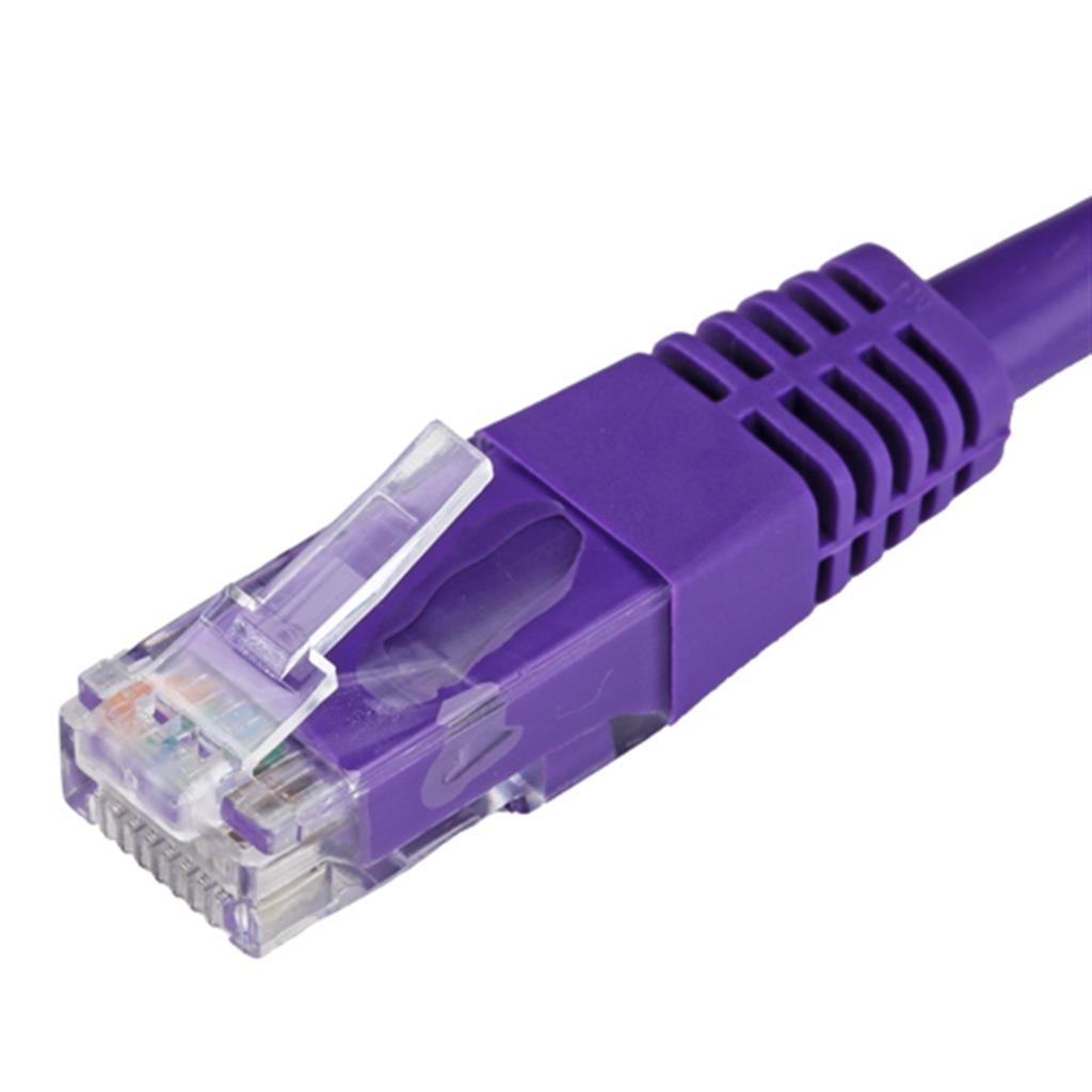 Cablenet 30m Cat6 RJ45 Violet U/UTP PVC 24AWG Flush Moulded Booted Pat - image 3