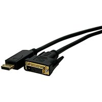 Black Cablenet 3m DisplayPort 1.2 to DVI-D cable with gold-plated connectors and durable outer casing.