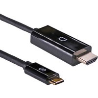 Black Cablenet 3m USB 3.1c to HDMI 1.4b cable with sleek connectors, supports 4Kx2K@60Hz.