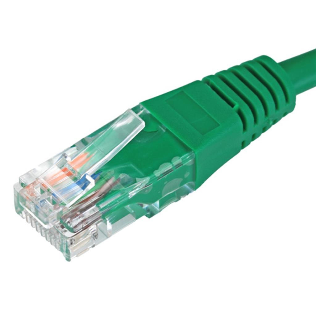 Cablenet 5m Cat5e RJ45 Green U/UTP PVC 24AWG Flush Moulded Booted Patc - image 2