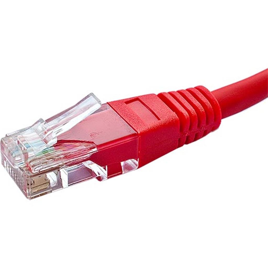 Cablenet 5m Cat6 RJ45 Red U/UTP PVC 24AWG Flush Moulded Booted Patch L - image 3