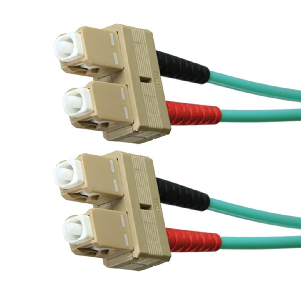 Cablenet 5m OM3 50/125 SC-SC Duplex Aqua LSOH Fibre Patch Lead - image 2