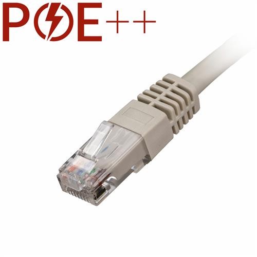 Grey 0.75 m Cat6 U/UTP networking cable with a transparent connector, featuring eight color-coded wires inside, designed for high-speed data transmission.