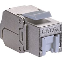 Metallic Cablenet 72-3759 keystone module, CAT.6A, with gray latch and port, compact rectangular design.
