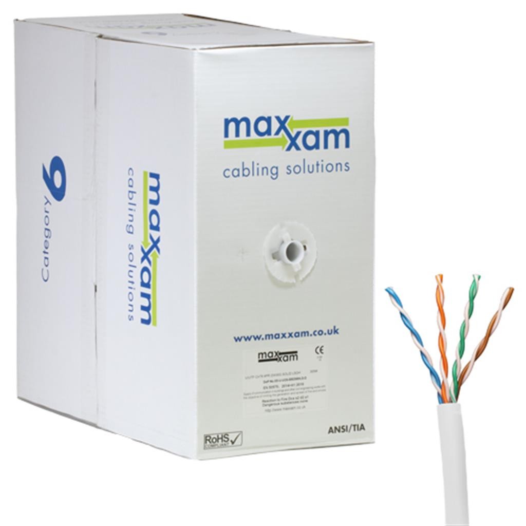 Cablenet Cat6 White U/UTP LSOH 23AWG Solid CPR Dca Cable 305m Reelex B - image 2