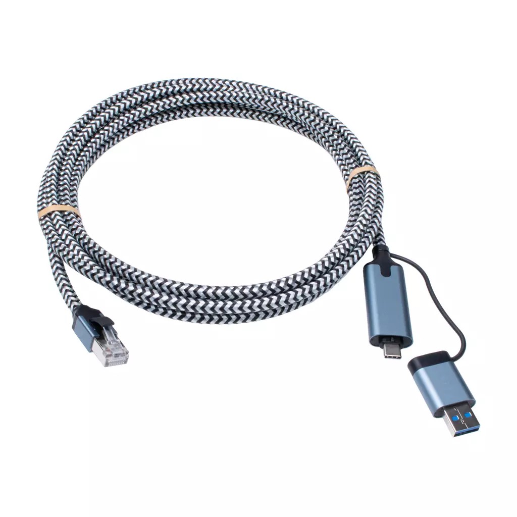 Cablenet CNL 5M USB-C 3.2+USB-A - RJ45 1G networking cable Cat6 U/FTP - image 2