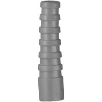 Grey Cablenet RG174/179 strain relief boot with ribbed cylindrical design and tapered end.