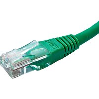 Green Cablenet RJ-45/RJ-45 Ethernet cable, 5m, U/UTP, Cat5e, with transparent connectors.