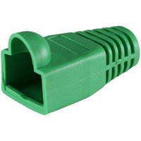 Green Cablenet RJ45 Cat6a boot with ribbed texture and 6.5mm diameter opening.