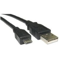 Black 1.8m USB 2.0 to Micro USB cable with standard USB A and Micro USB B connectors by Cables Direct.