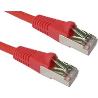 Red 1m CAT6a networking cable with metal connectors and S/FTP shielding, by Cables Direct.