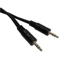Black 3m 3.5mm audio cable with two male connectors and ribbed grips by Cables Direct.
