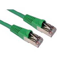 Green 3m CAT6a networking cable with metal connectors, S/FTP shielding, by Cables Direct.