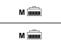 Red 5m Cat5e networking cable by Cables Direct, featuring U/UTP construction, with standard RJ45 connectors on both ends for reliable data transmission.