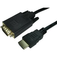 Black Cables Direct 1.8 m HDMI to VGA adapter with HDMI plug and VGA (D-Sub) connector