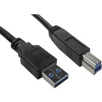 Black Cables Direct USB 3.2 Gen 1 cable, 3 meters long, with USB A connectors featuring blue interior accents.