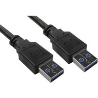 Black USB 3.2 Gen 1 cable, 5 meters long, with two USB A connectors featuring blue accents.