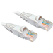 Grey 5-meter Cat6 U/UTP networking cable featuring two RJ45 connectors with clear plastic casing and color-coded internal wiring for easy identification.