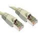Grey 1-meter Cat6 F/UTP networking cable featuring two clear connectors with colored pins, designed for reliable data transmission.