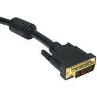 Black 2m DVI-I cable with gold-plated connectors and thick protective casing by Cables Direct.