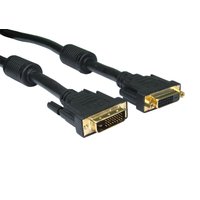 Black 5m DVI-D cable with gold-plated connectors and dual-link design, by Cables Direct.