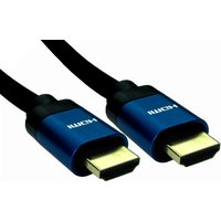Black HDMI cable 0.5 m with blue connectors, HDMI Type A, by Cables Direct.