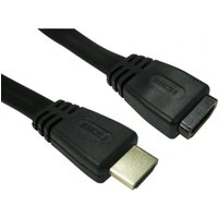 Black Cables Direct HDMI cable, 3m, flat design with standard Type A connectors.